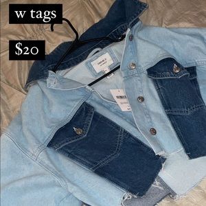 NEW WITH TAGS- FOREVER 21 TWO TONE DENIM JACKET